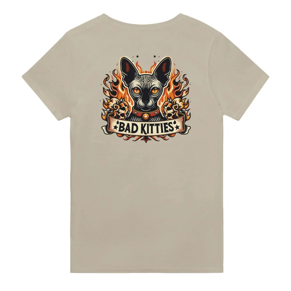 T-shirt Burning Sphynx ❤️‍🔥 - 𝔅𝔞𝔡 𝔎𝔦𝔱𝔱𝔦𝔢𝔰 - Sahara / S