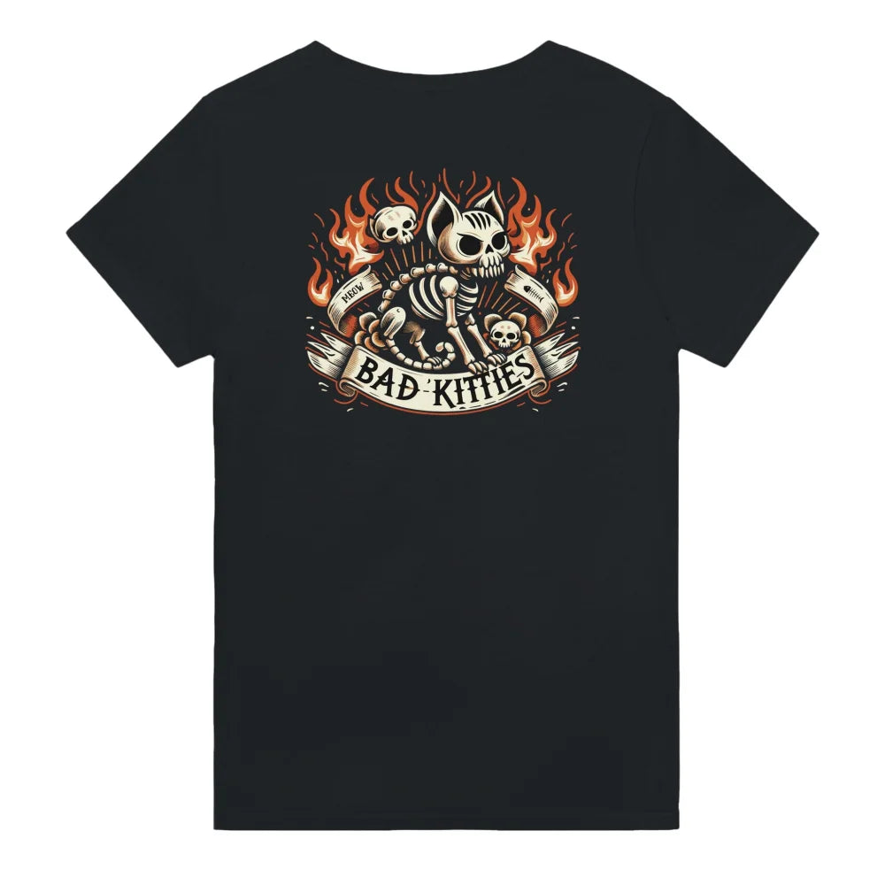 T-shirt Cat Skeleton ☠️ - 𝔅𝔞𝔡 𝔎𝔦𝔱𝔱𝔦𝔢𝔰 - S T-shirt Cat