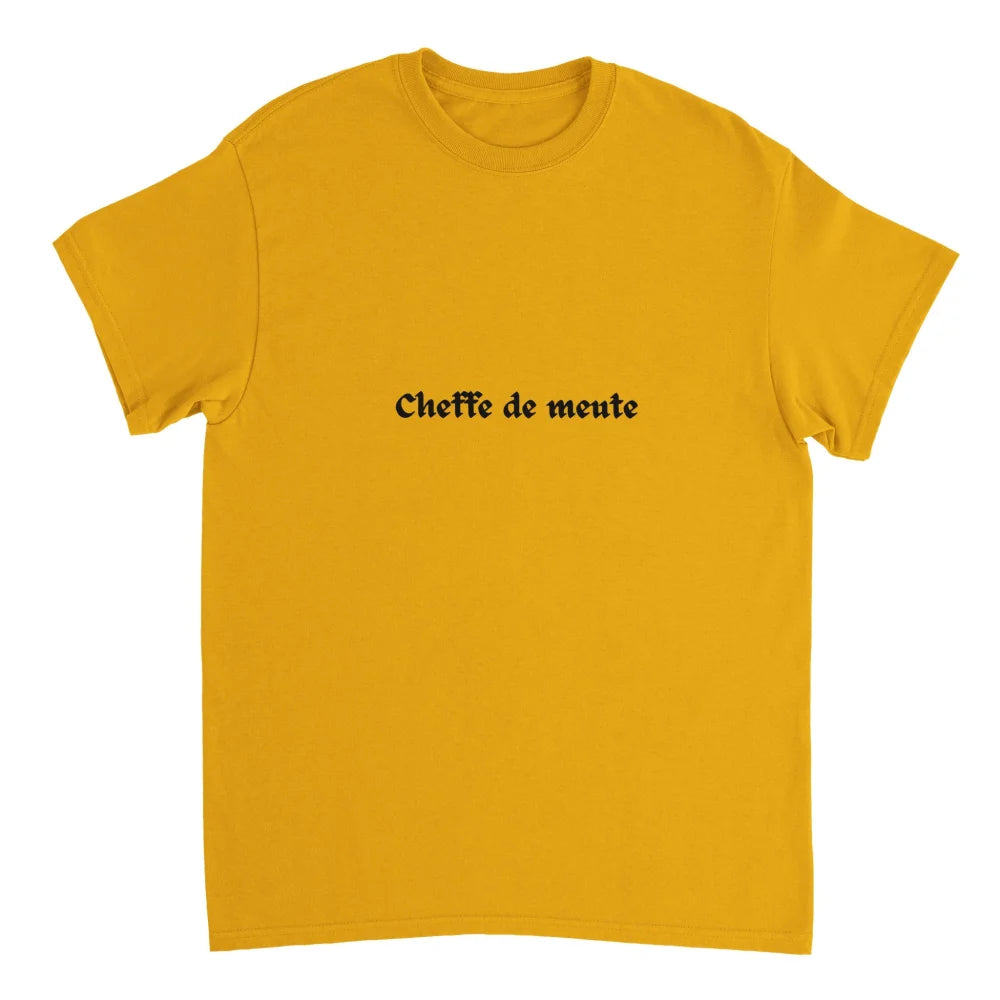T-shirt Cheffe de meute 🐺 - Gold is the New Black / S