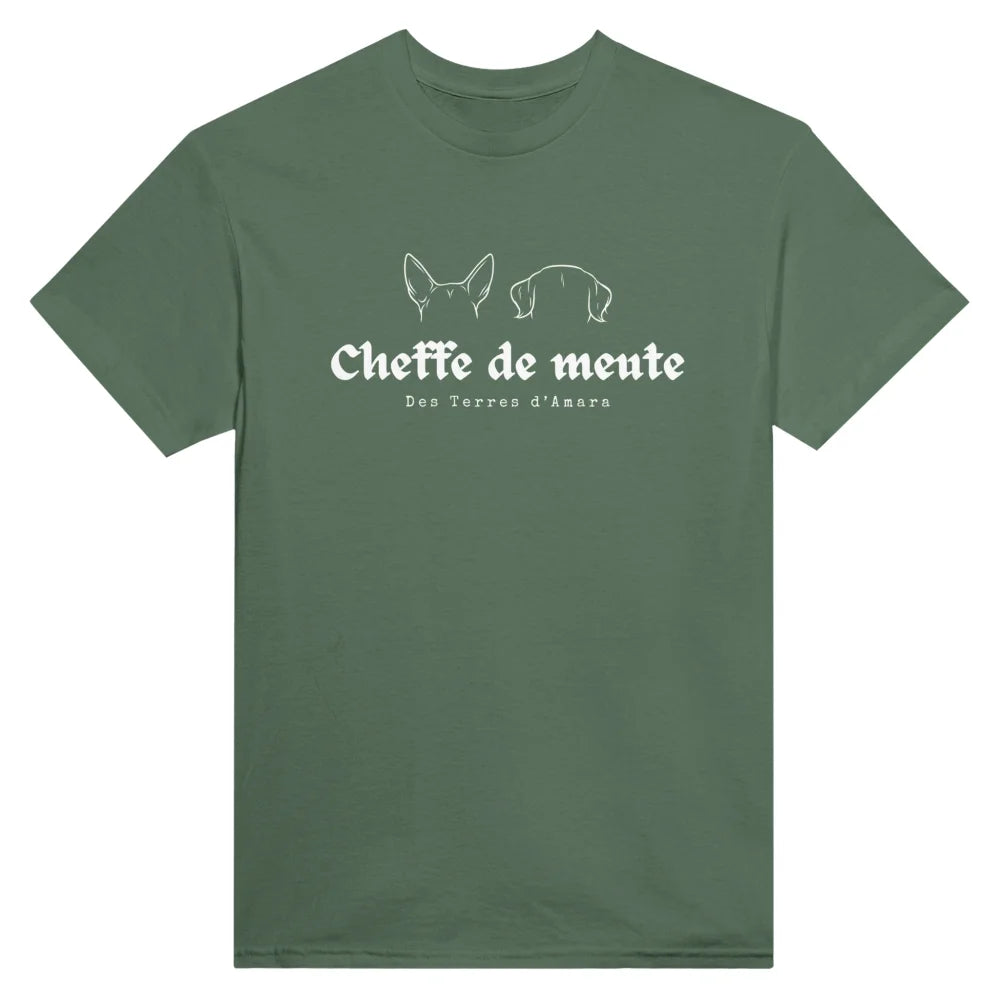 T-shirt Cheffe de meute x Des Terres d’Amara 🐾 - Military