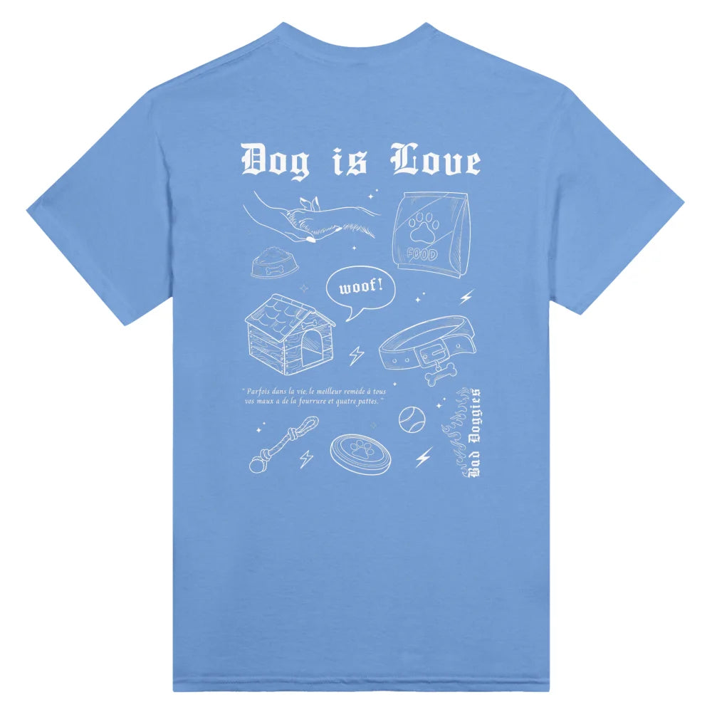 T-shirt DOG IS LOVE. 💞⚡ - Old Blue / S T-shirt DOG IS LOVE.