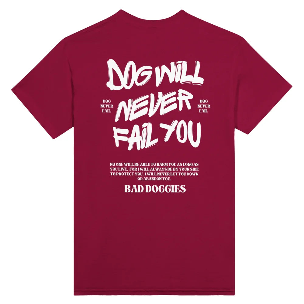 T-shirt DOG WILL NEVER FAIL YOU - Coquelicot / S T-shirt