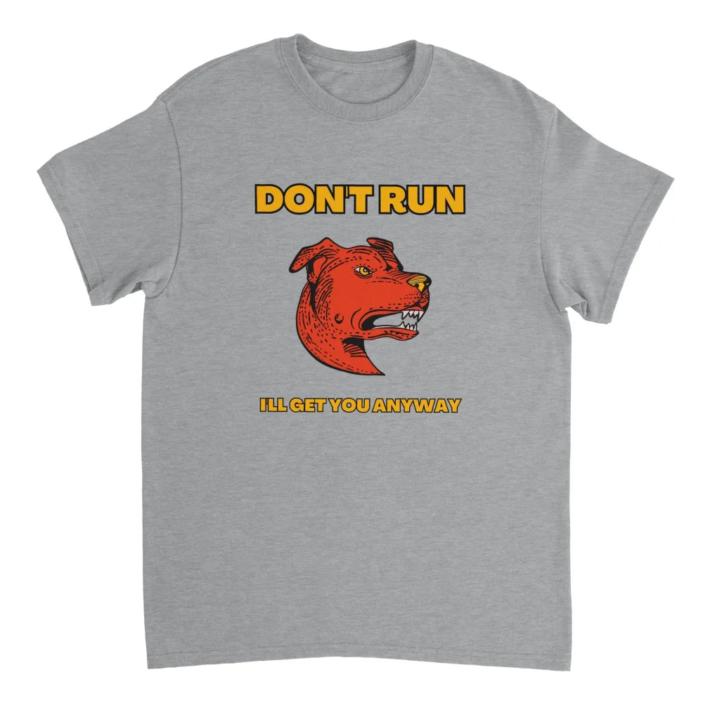 T-shirt DON’T RUN 😈 - Staffie - Grey Scofield / S
