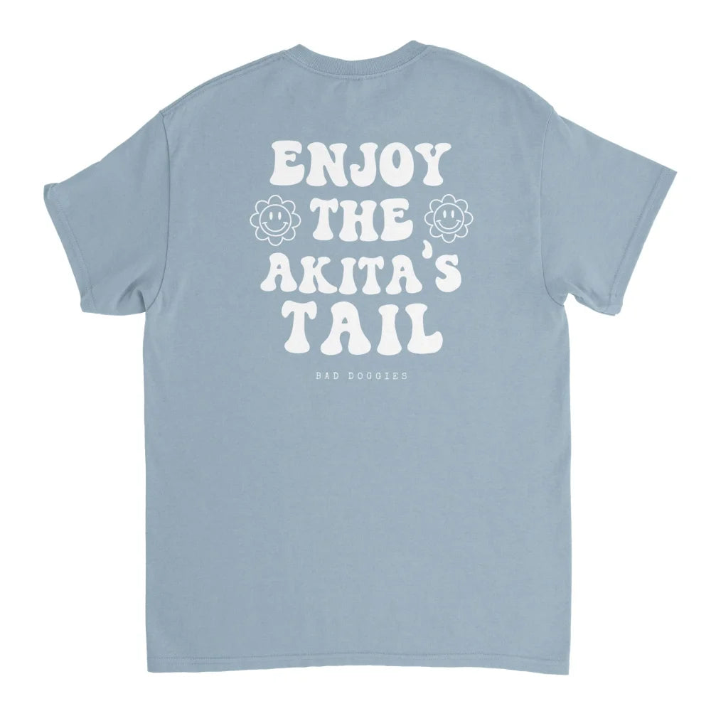 T-shirt Enjoy The Akita’s Tail 🐌 - Light Blue / S
