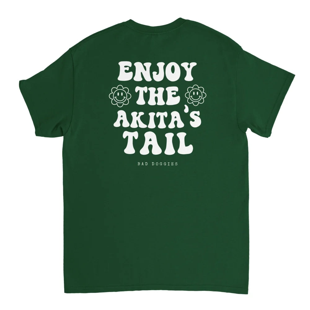 T-shirt Enjoy The Akita’s Tail 🐌 - Forest Green / S