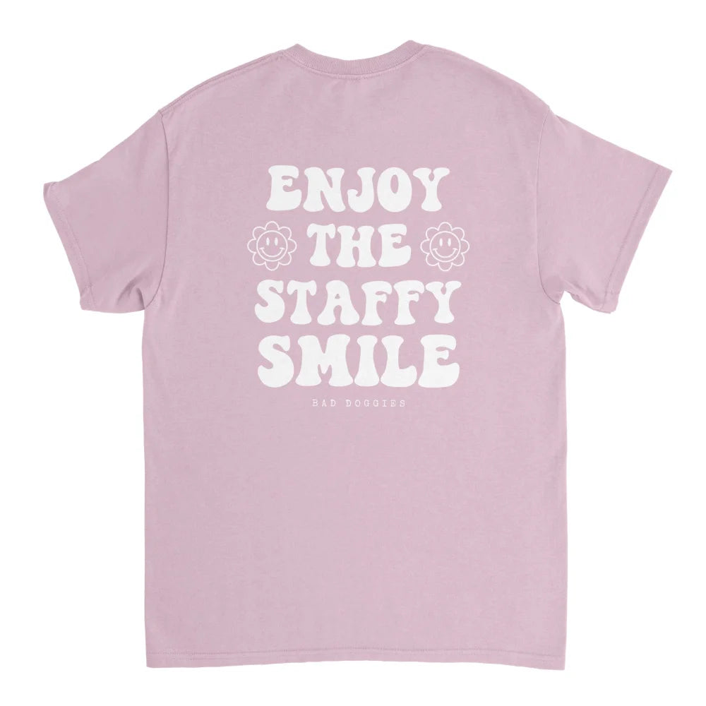 T-shirt ENJOY THE STAFFY SMILE ✨ - 18 coloris - Rose