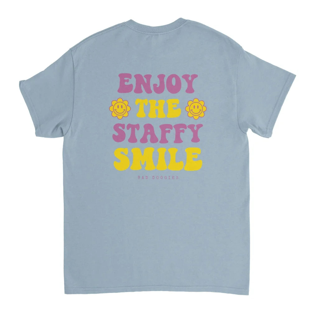 T-shirt ENJOY THE STAFFY SMILE 💖 - Light Blue / S