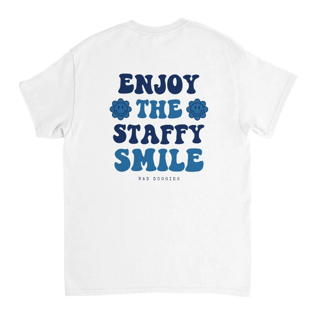 T-shirt ENJOY THE STAFFY SMILE 💙 - White comme Walter