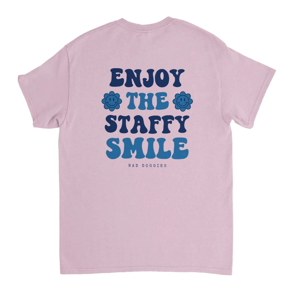 T-shirt ENJOY THE STAFFY SMILE 💙 - Rose Poudré / S