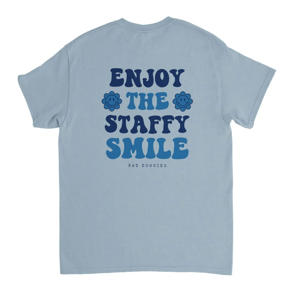 T-shirt ENJOY THE STAFFY SMILE 💙 - Light Blue / S