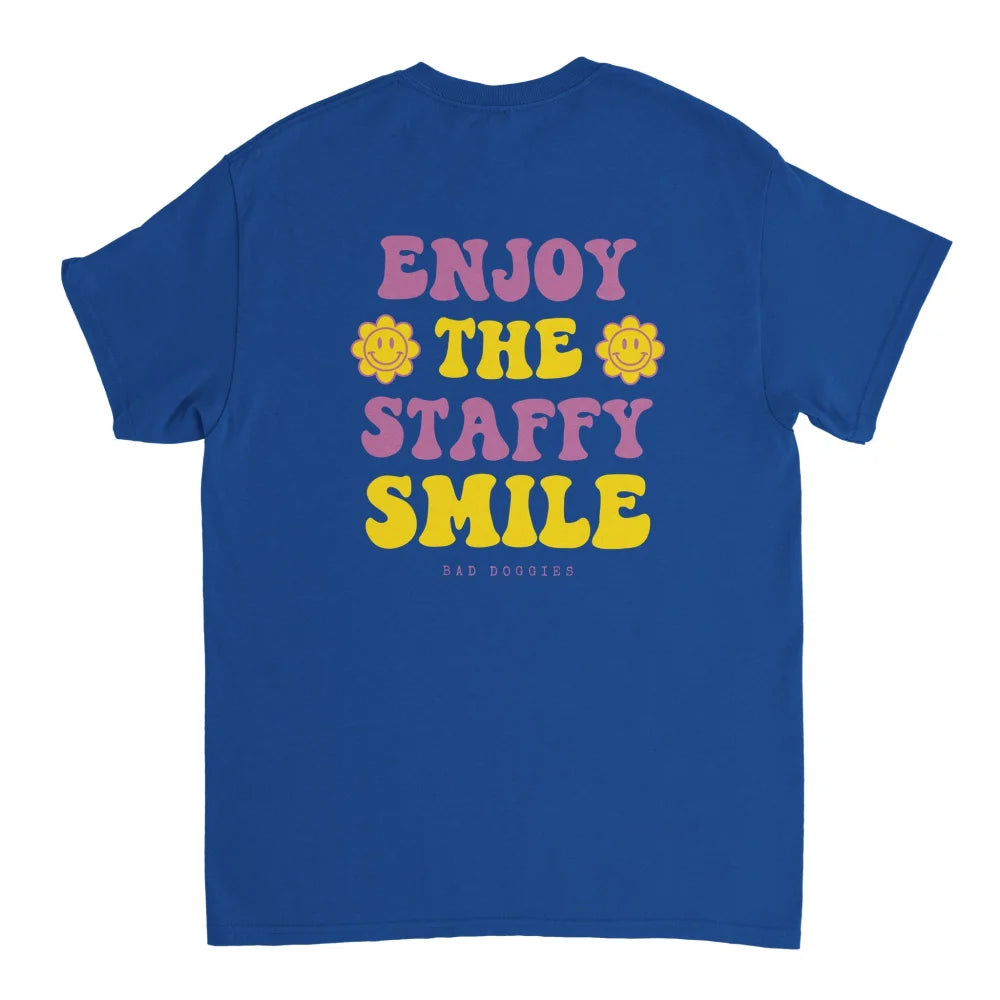 T-shirt ENJOY THE STAFFY SMILE 💖 - Royal Blue / S