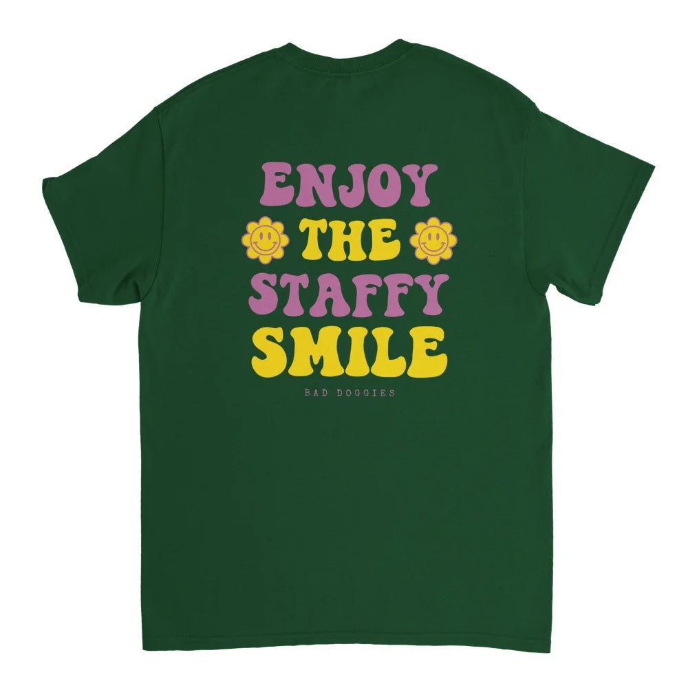 T-shirt ENJOY THE STAFFY SMILE 💖 - Forest Green / S