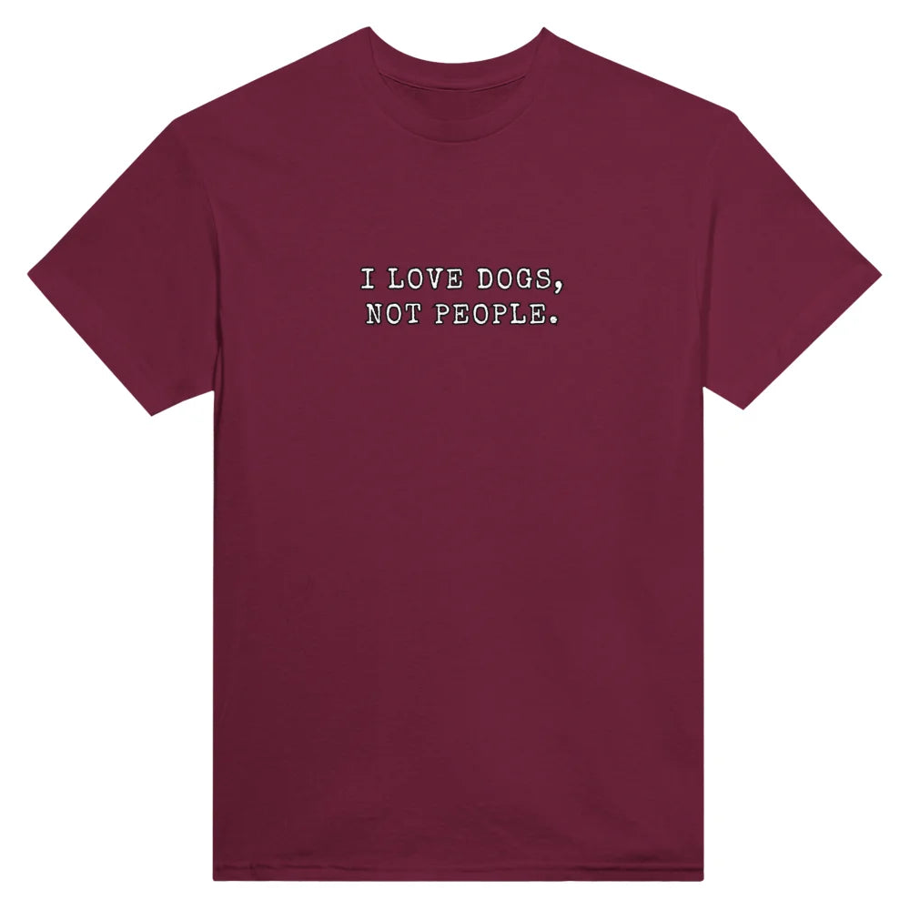 T-shirt I LOVE DOGS NOT PEOPLE. 🐕 - Royal Purple / S