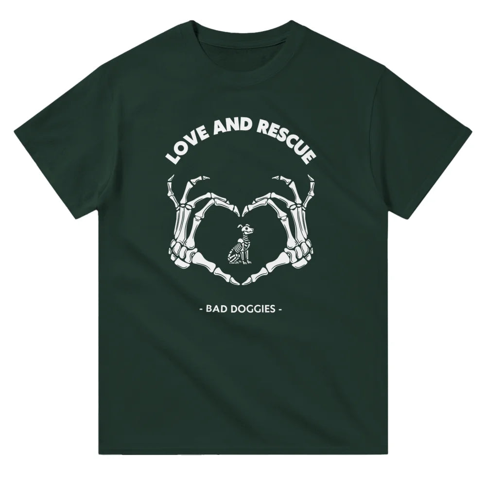 T-shirt Love and Rescue 🫶 - Forest Green / S T-shirt Love