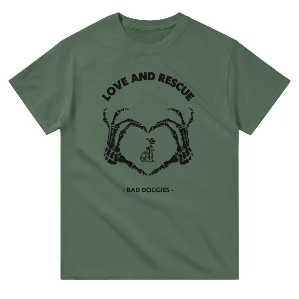 T-shirt Love and Rescue 🫶 - Military Green / S T-shirt Love