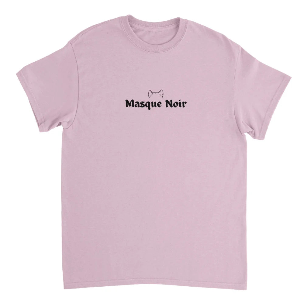 T-shirt Masque Noir 🖤 Akita Américain - Rose Poudré