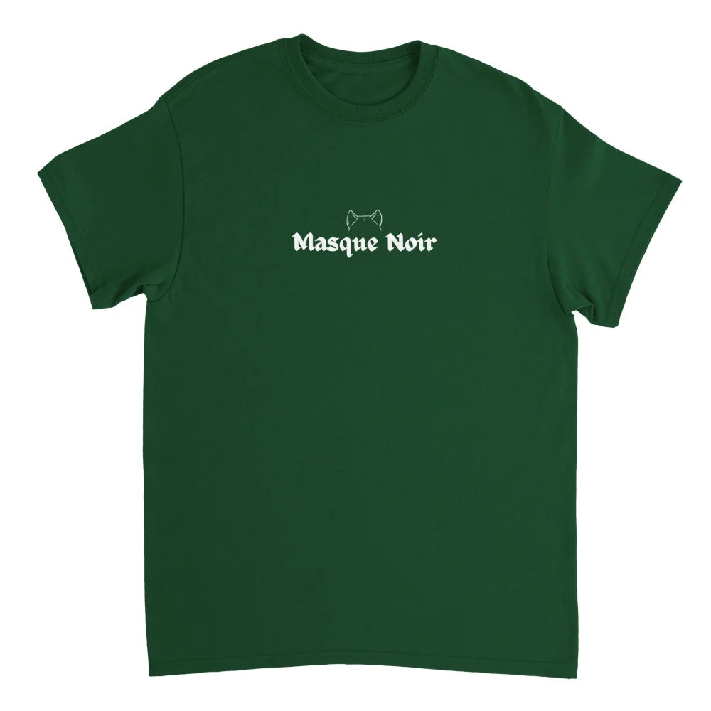 T-shirt Masque Noir 🖤 Akita Américain - Forest Green