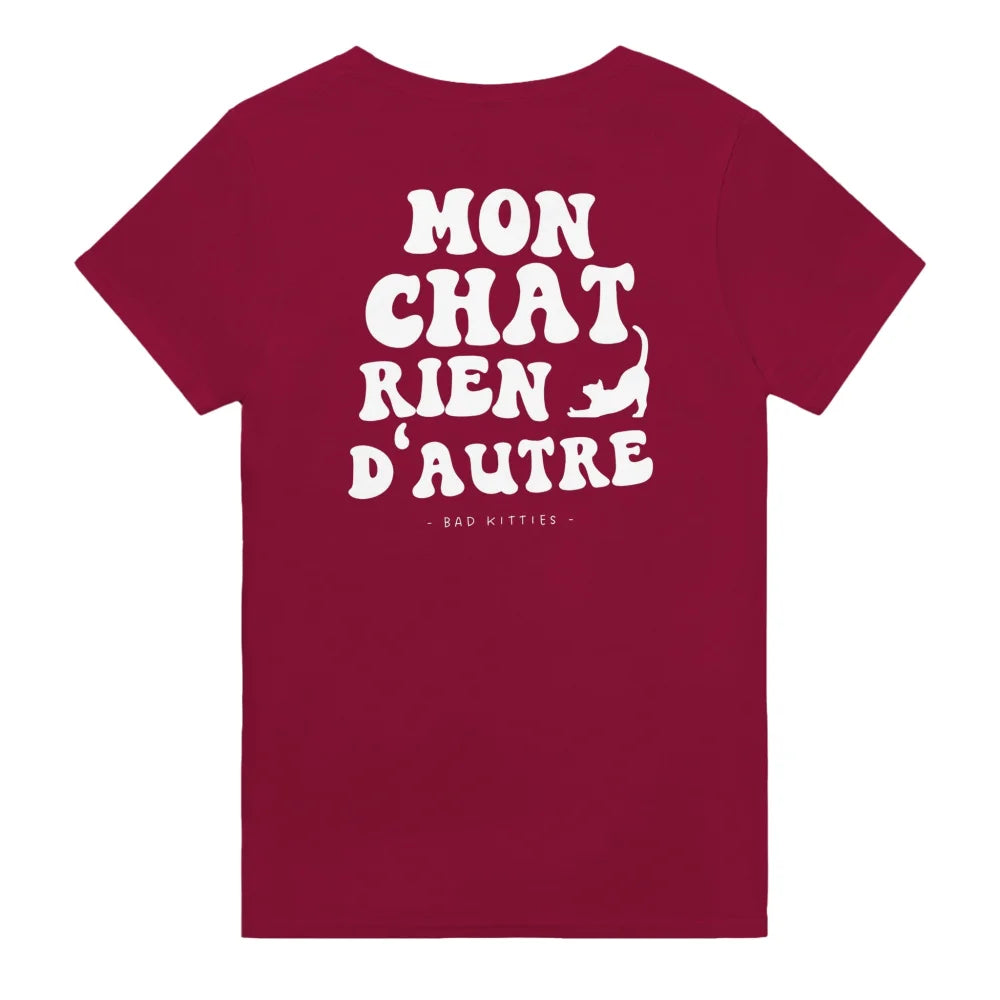 T-shirt Mon Chat Rien D’autre 🧡 - 𝔅𝔞𝔡 𝔎𝔦𝔱𝔱𝔦𝔢𝔰 - Coquelicot