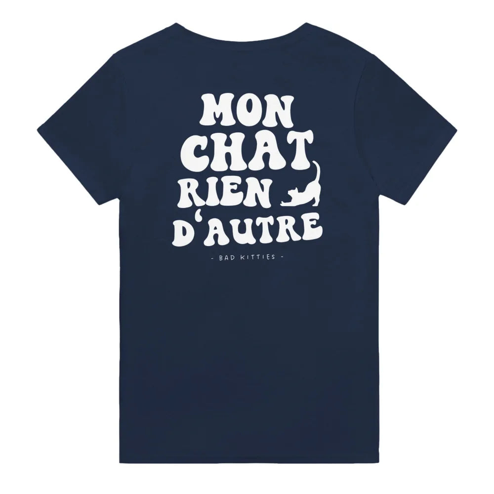 T-shirt Mon Chat Rien D’autre 🧡 - 𝔅𝔞𝔡 𝔎𝔦𝔱𝔱𝔦𝔢𝔰 - Navy / S