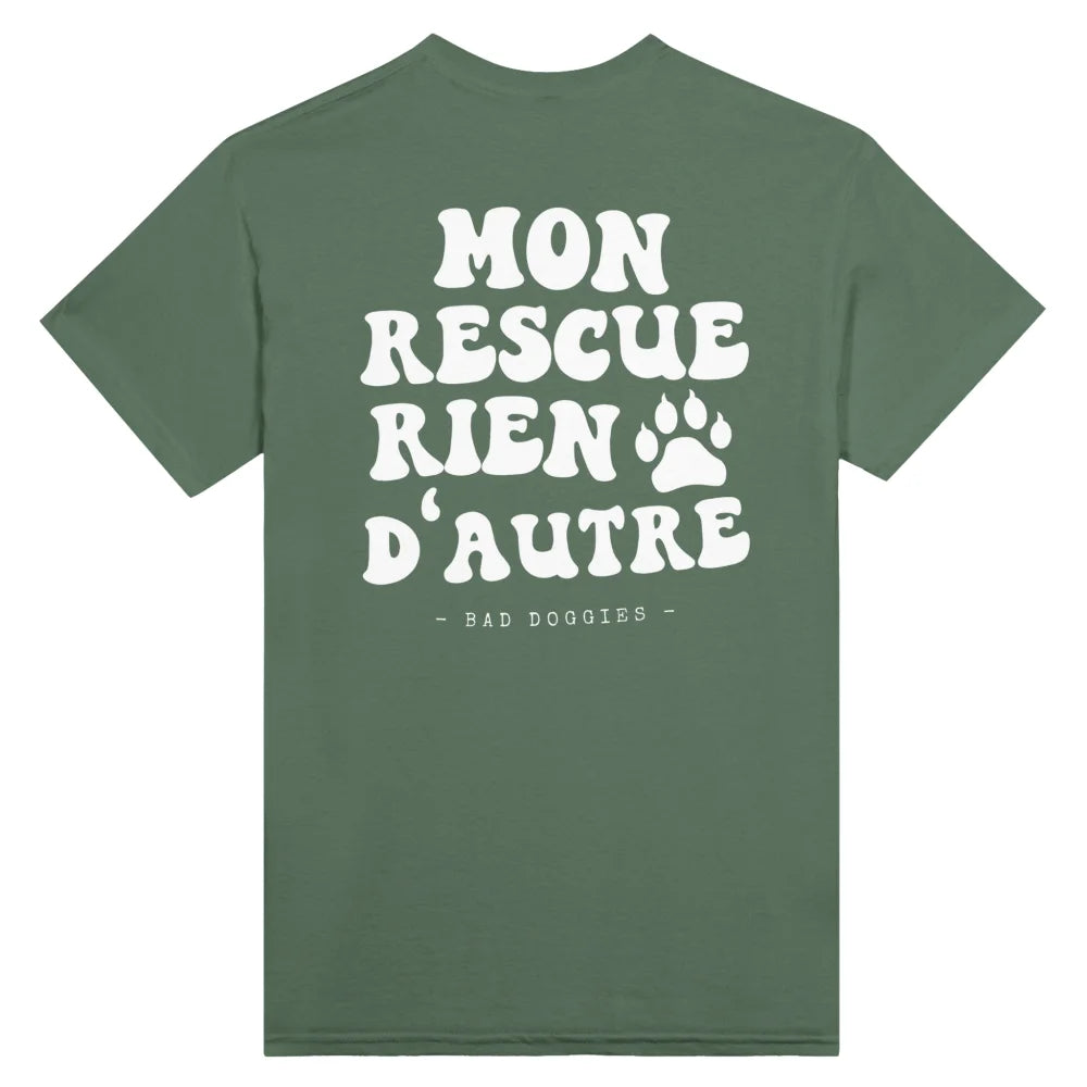 T-shirt Mon Rescue Rien D’autre 🧡 - Military Green / S