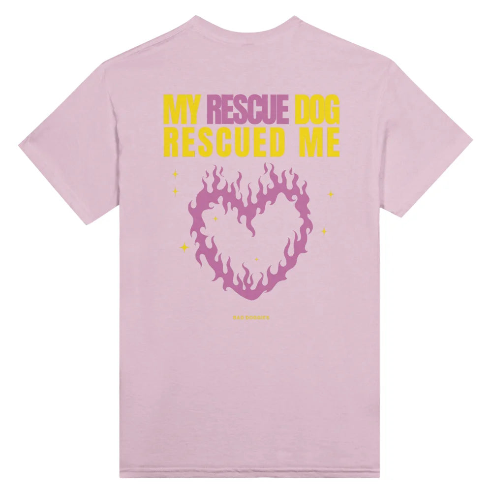 T-shirt My Rescue Dog Rescued Me - Rose Poudré / S T-shirt