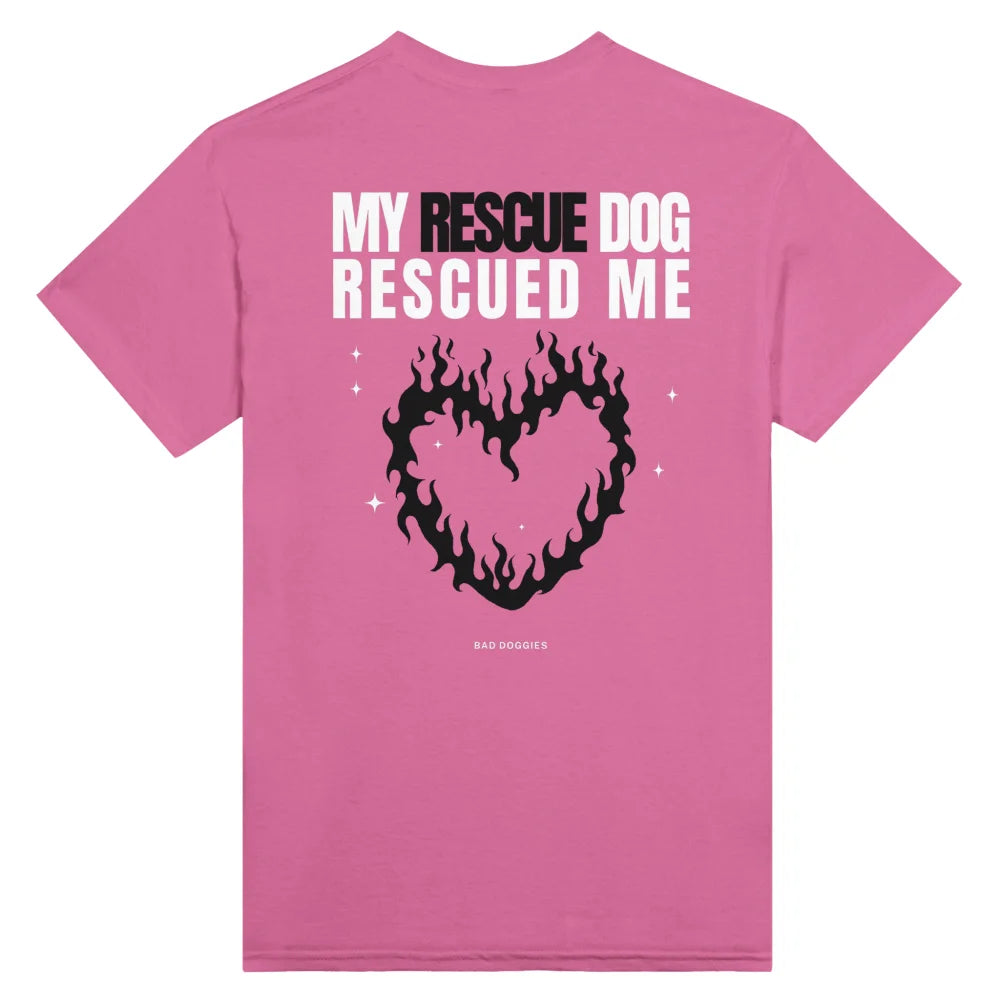 T-shirt My Rescue Dog Rescued Me - Framboise / S T-shirt My