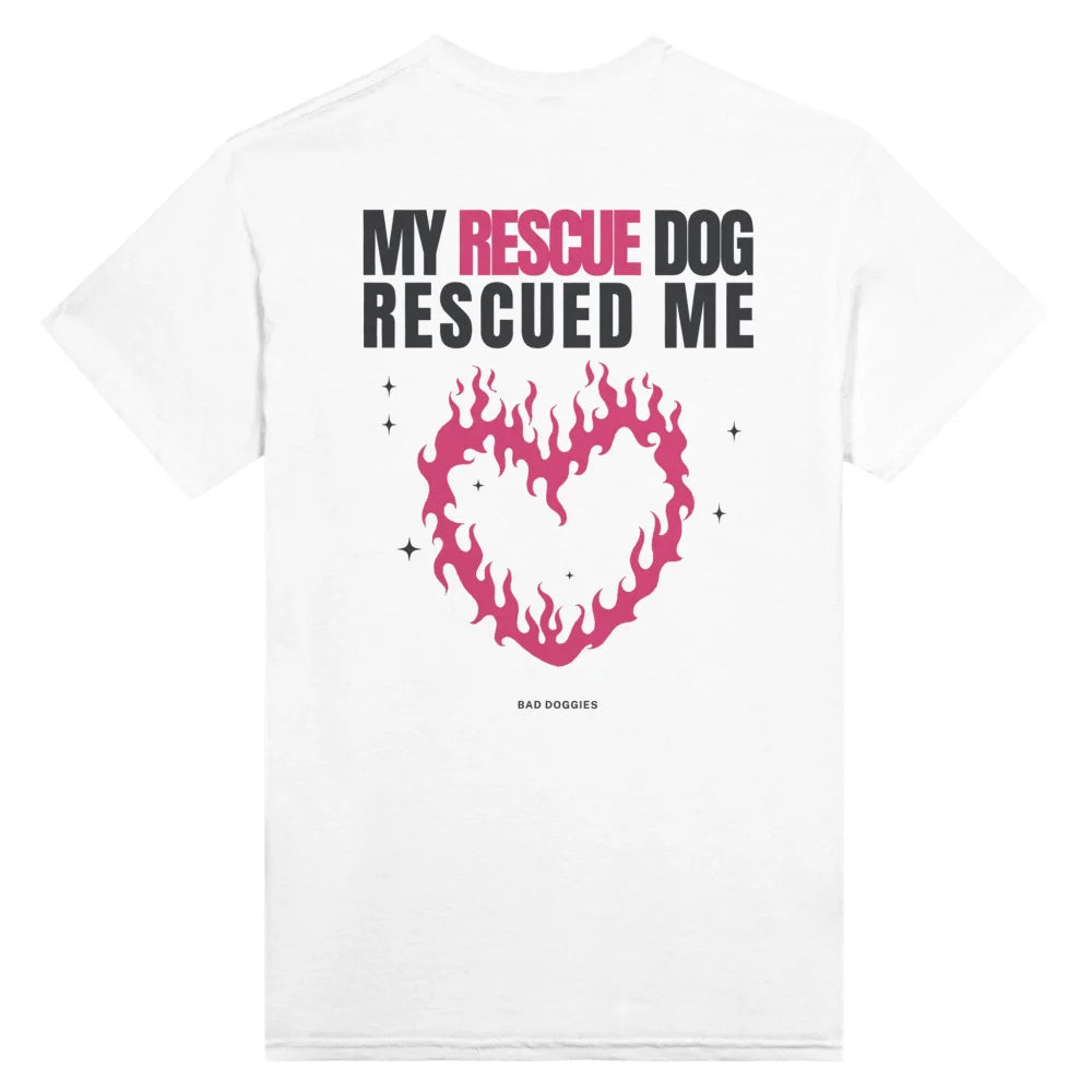 T-shirt My Rescue Dog Rescued Me - White comme Walter / S