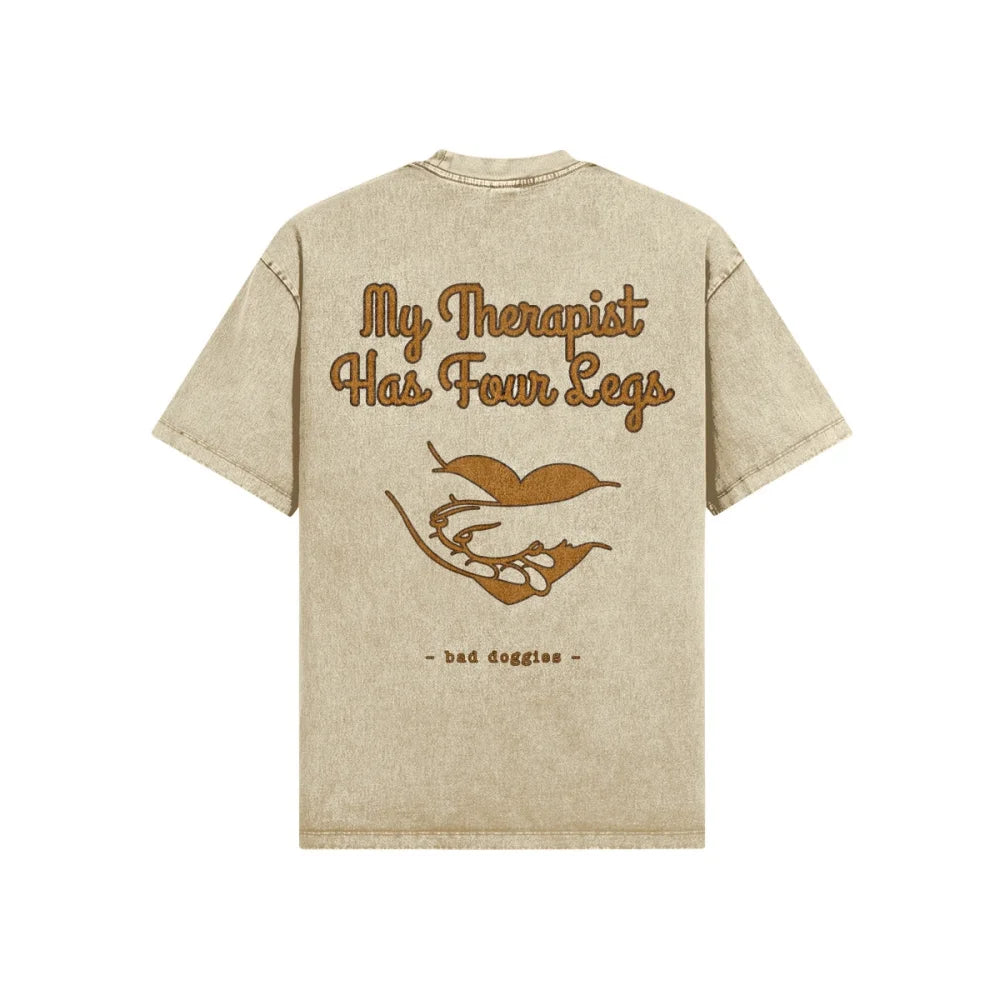T-shirt Oversized - My Therapist Has Four Legs - XS