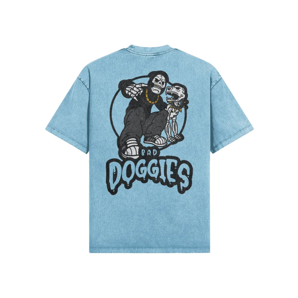 T-shirt Oversized - Skeleton 💀 - Light Blue / XS T-shirt