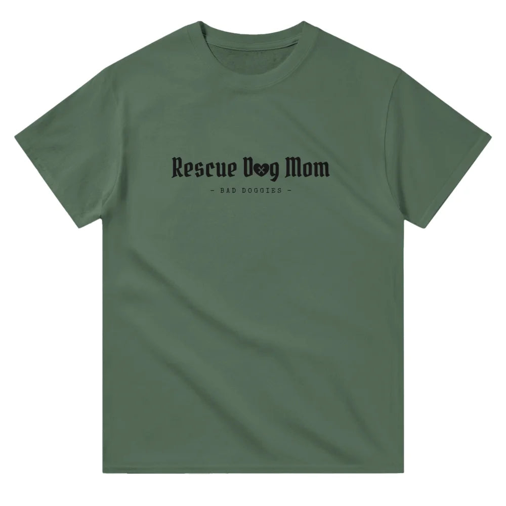 T-shirt - Rescue Dog Mom 👑 - Military Green / S T-shirt