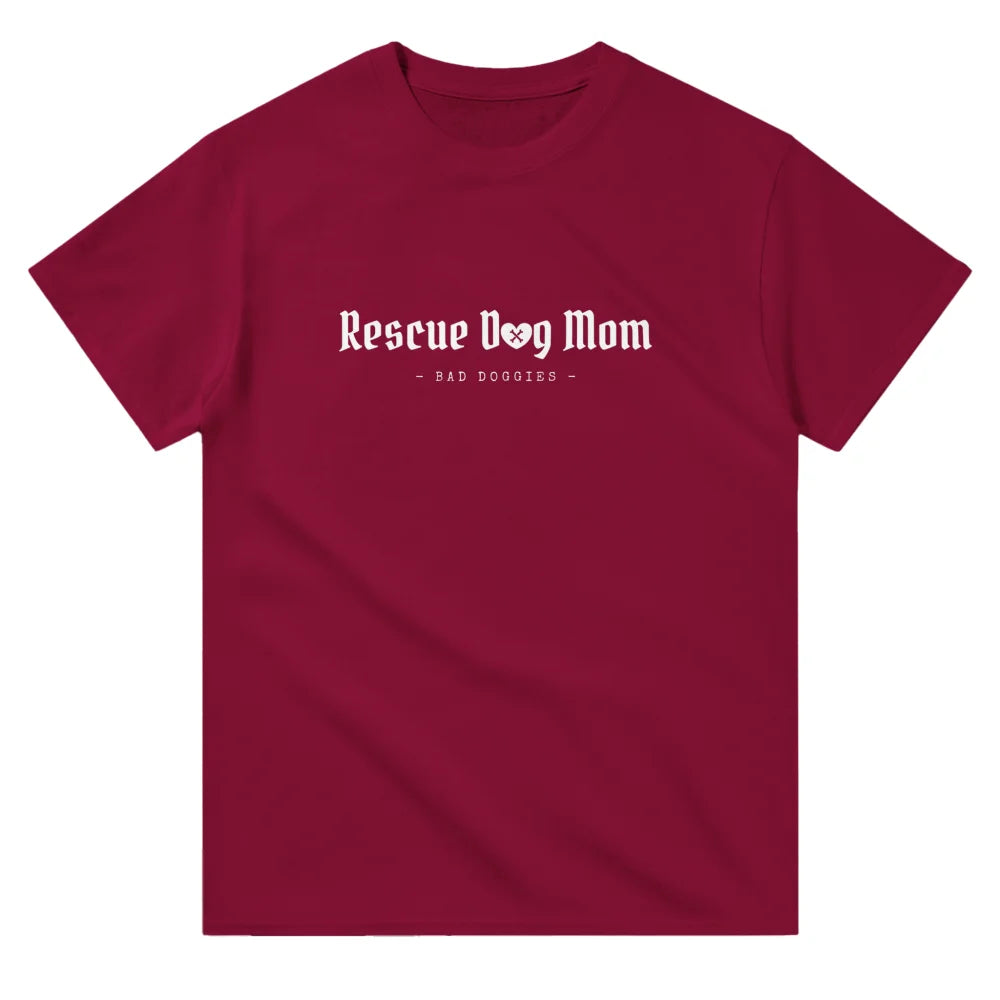 T-shirt - Rescue Dog Mom 👑 - Coquelicot / S T-shirt