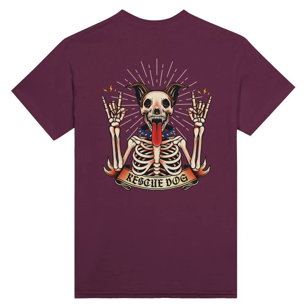 T-shirt Rescue Dog Skeleton 🤘 - Royal Purple / S T-shirt