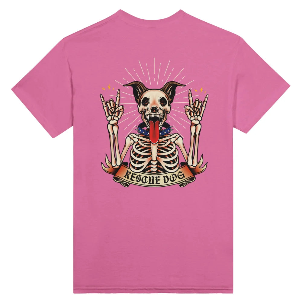 T-shirt Rescue Dog Skeleton 🤘 - Framboise / S T-shirt