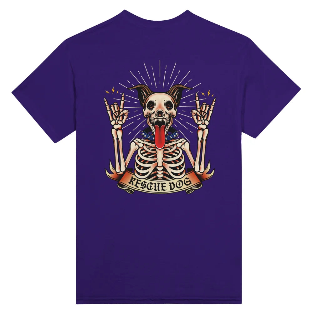 T-shirt Rescue Dog Skeleton 🤘 - Bunch of Grapes / S