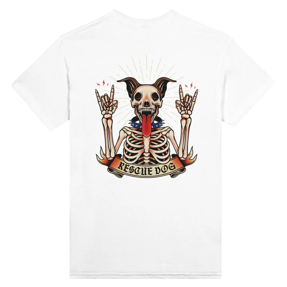 T-shirt Rescue Dog Skeleton 🤘 - White comme Walter / S