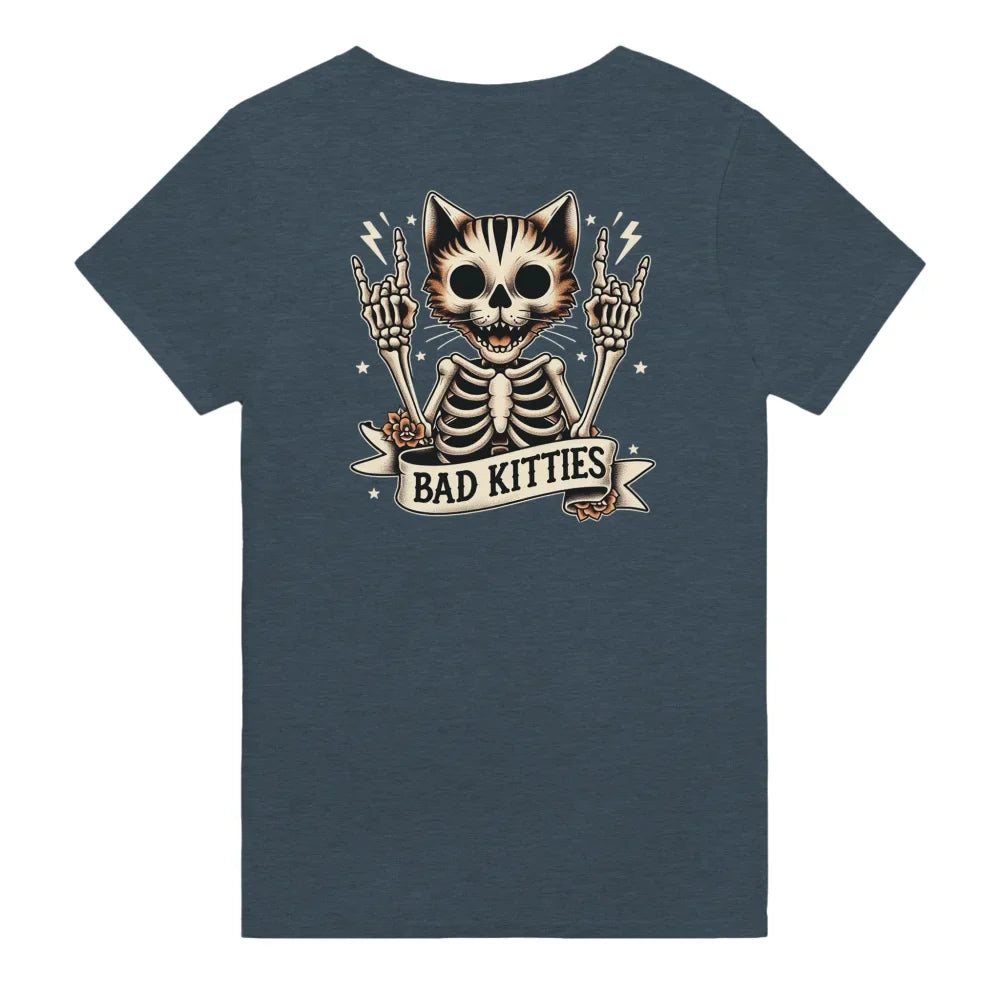 T-shirt Rock’n’Cat 🤘 - 𝔅𝔞𝔡 𝔎𝔦𝔱𝔱𝔦𝔢𝔰 - Dark Grey / S T-shirt