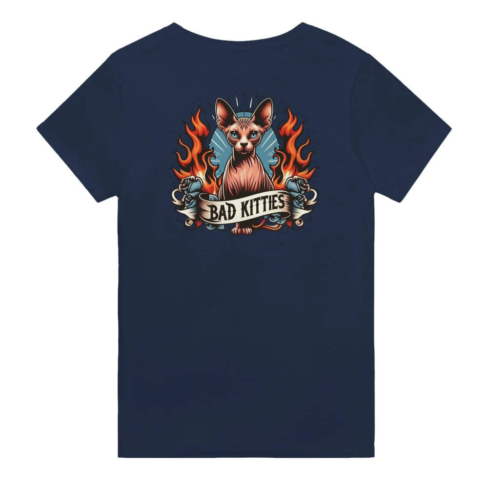 T-shirt Royal Sphynx 👑 - 𝔅𝔞𝔡 𝔎𝔦𝔱𝔱𝔦𝔢𝔰 - Navy / S T-shirt