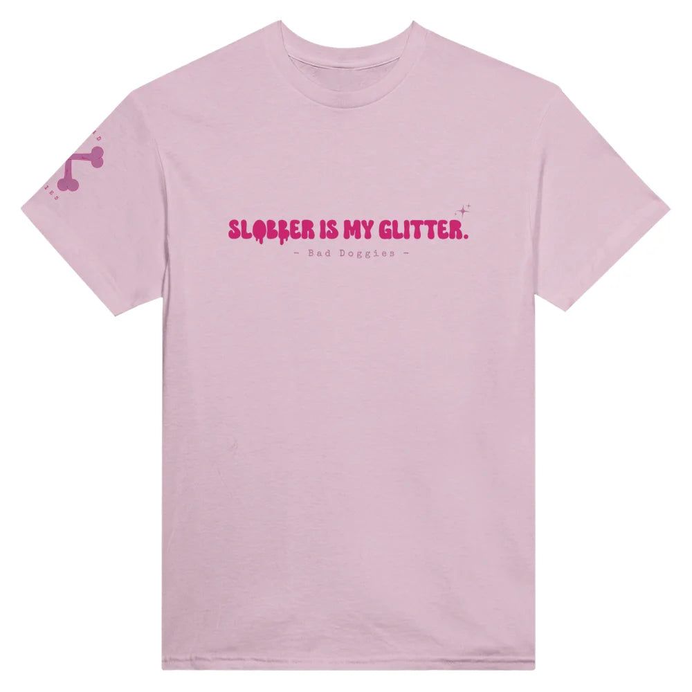 T-shirt SLOBBER IS MY GLITTER. ✨ - Rose Poudré / S T-shirt