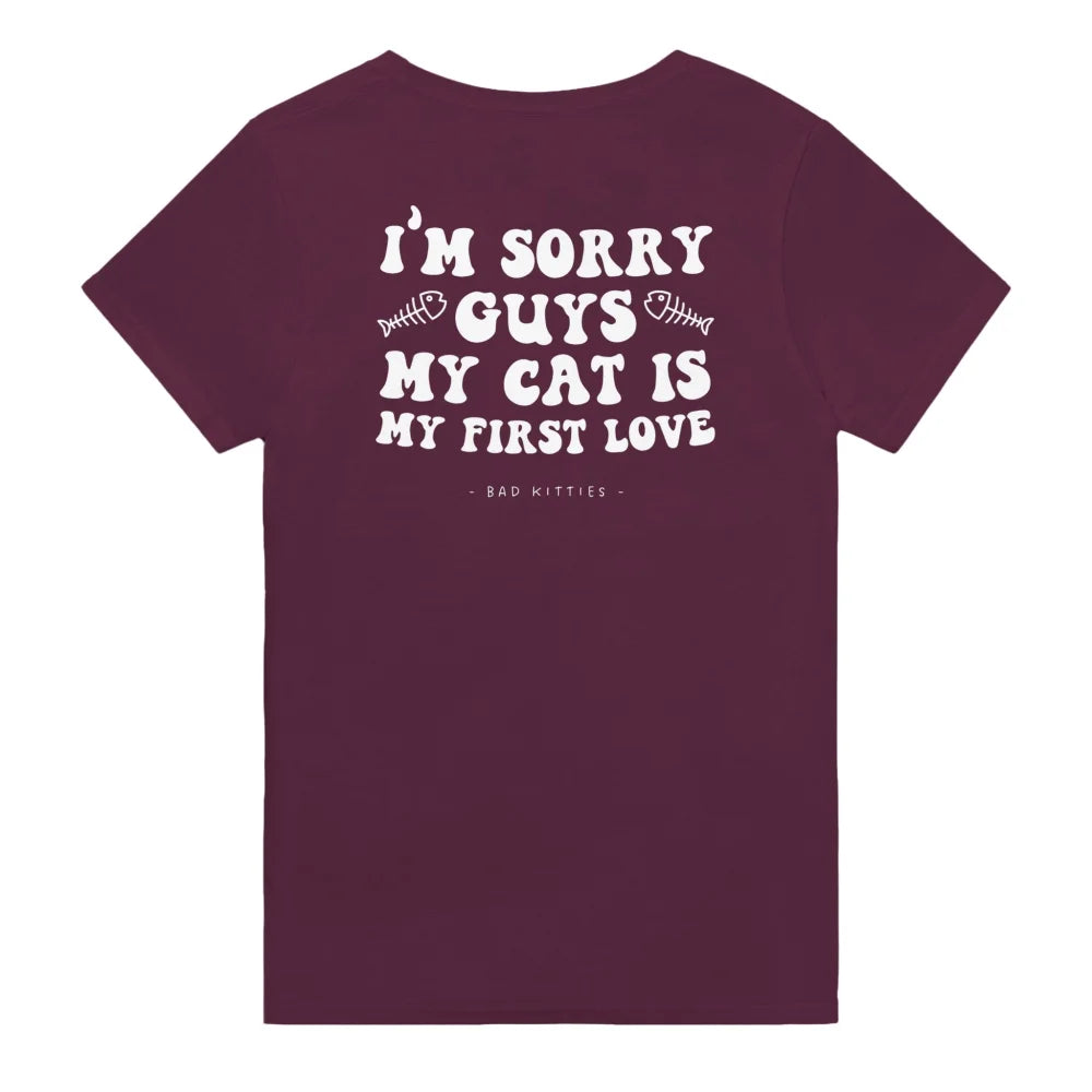 T-shirt Sorry Guys My Cat Is My First Love 💘 - Royal Purple