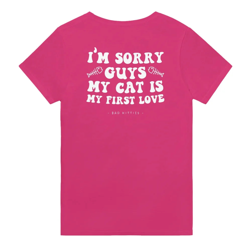 T-shirt Sorry Guys My Cat Is My First Love 💘 - Royal