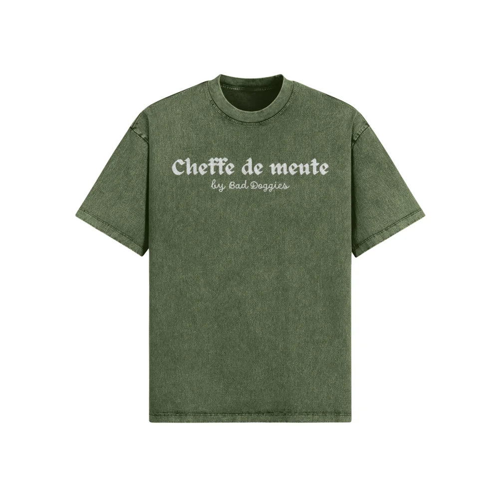 T-shirt Ultra Oversize - Cheffe de meute 🦴 - Military Green