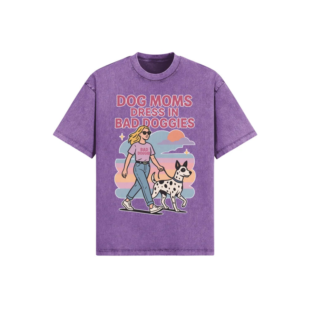 T-shirt Ultra Oversized - 🌈 Dog Moms Dress in Bad Doggies 🐕