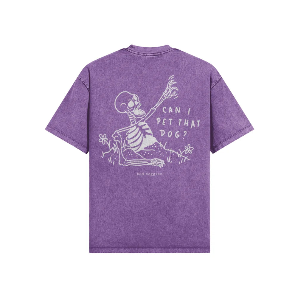 T-shirt Ultra Oversized - Can I Pet That Dog ? 🪦☝️ - Ultra