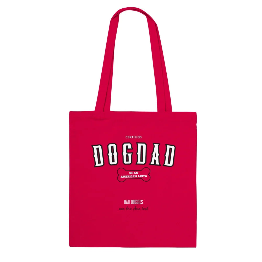 Tote Bag CERTIFIED DOGDAD CLUB 🎓 - American Akita - Bloody