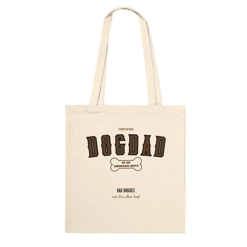 Tote Bag CERTIFIED DOGDAD CLUB 🎓 - American Akita
