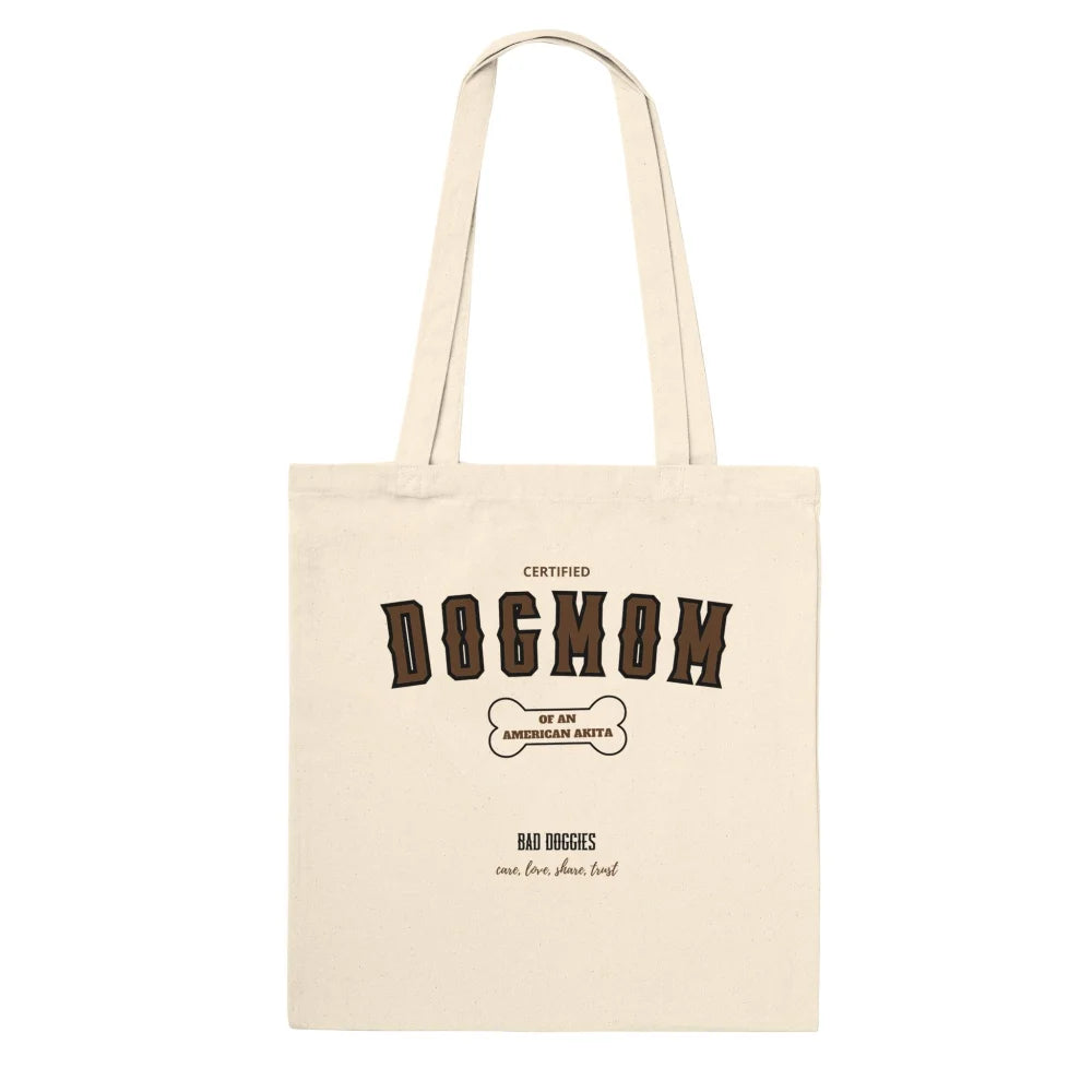 Tote Bag CERTIFIED DOGMOM CLUB 🎓 - American Akita