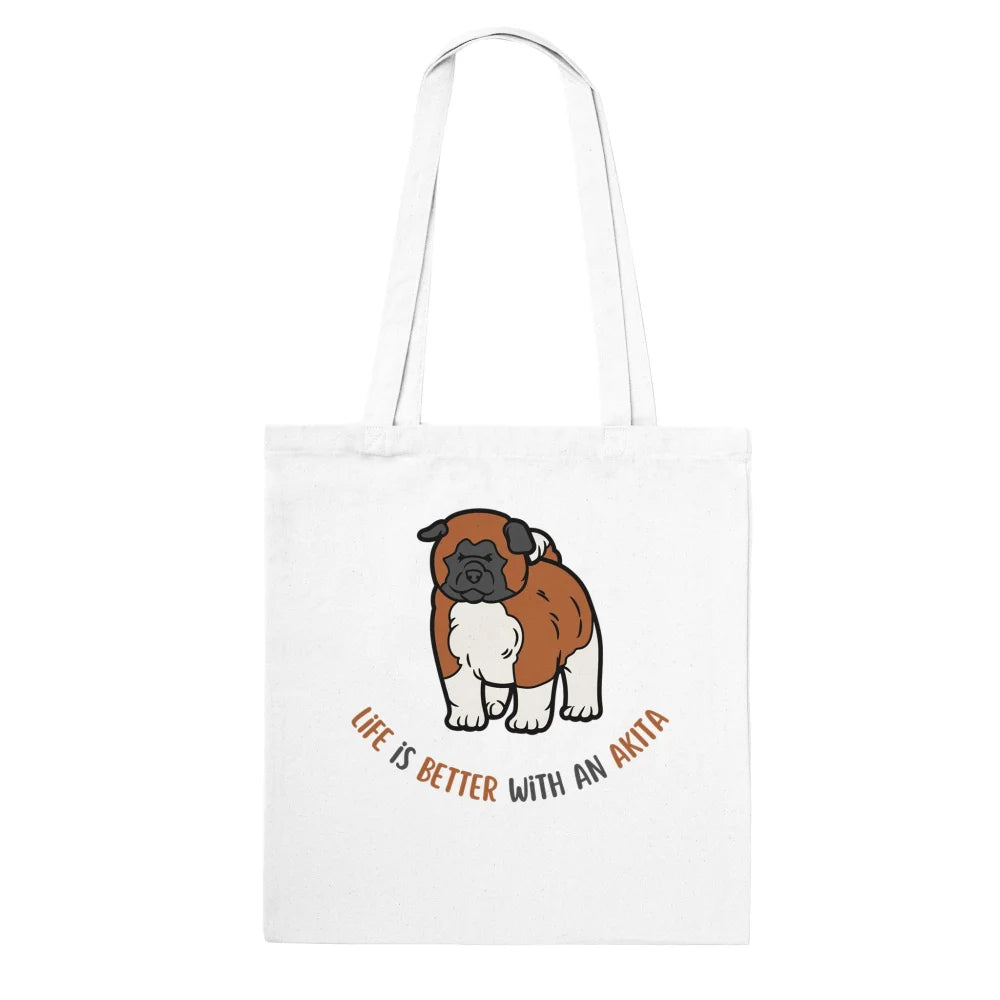 Tote Bag Life is Better With an Akita 🥰 - White