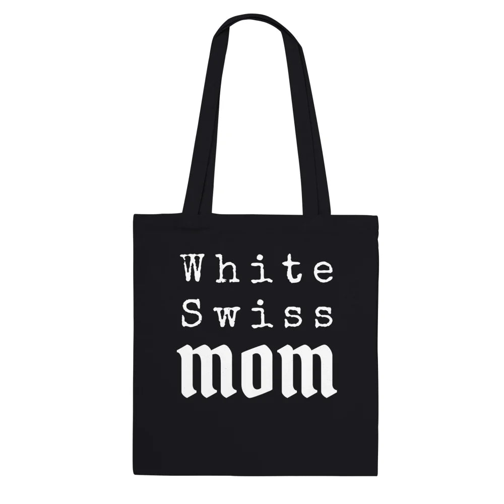 Tote Bag 👜 - White Swiss Mom - Black Jack Tote Bag 👜