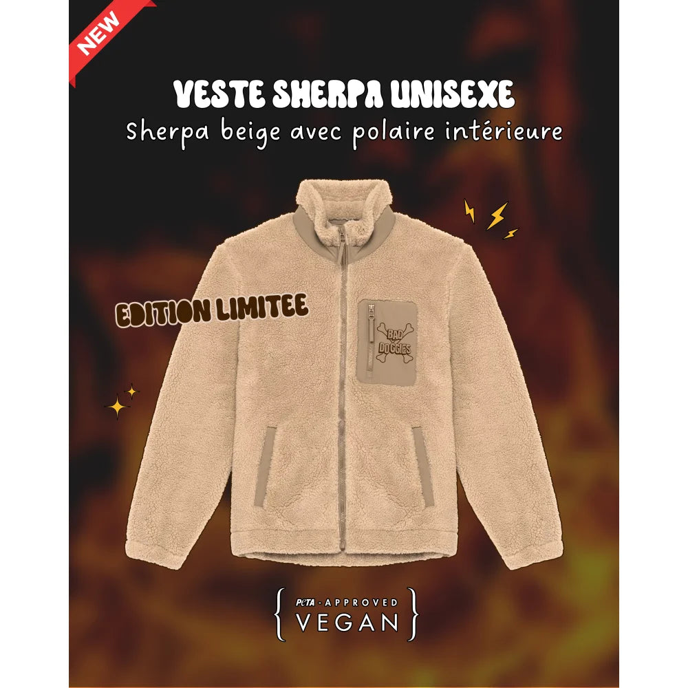 Veste Sherpa Bad Doggies ⚡ - Beige / XXS Veste Sherpa