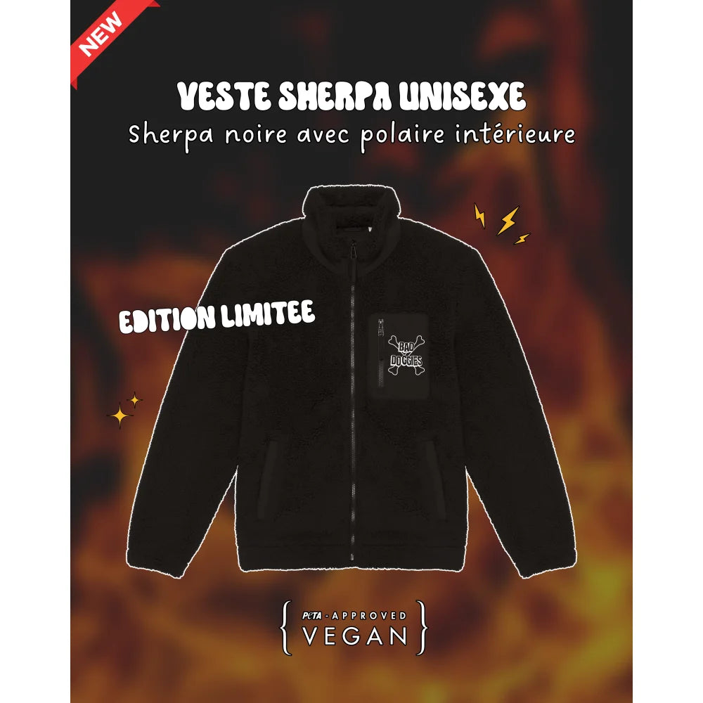 Veste Sherpa Bad Doggies ⚡ - Noir / XXS Veste Sherpa